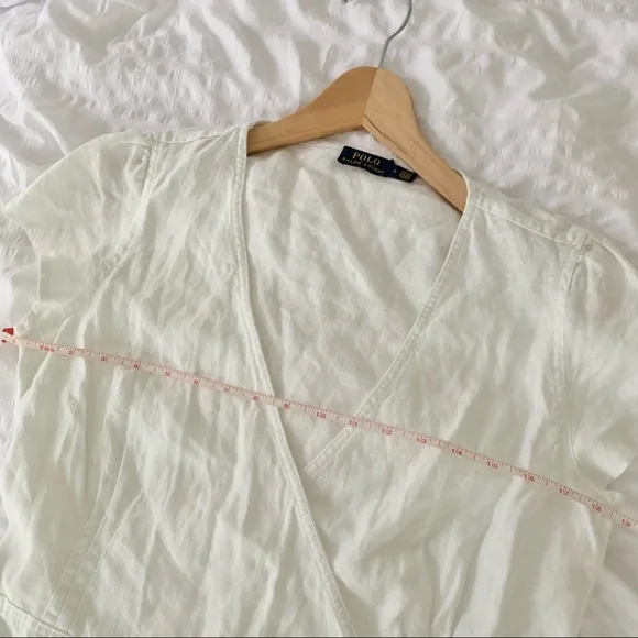 New Ralph Lauren Maxi Linen White Long Dress - Picture 12 of 13